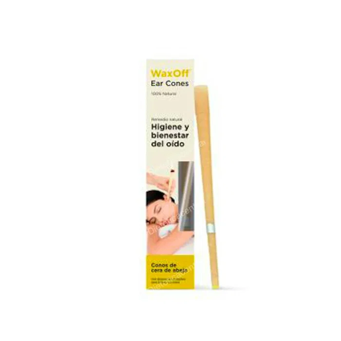 TERPENIC Waxoff Cono Para Los Oidos 2Ud. - 2 Cônes de Nettoyage d'Oreilles en Cire Naturelle avec Disque Protecteur et Instructions TERPENIC Waxoff Cono Para Los Oidos 2Ud. - 2 Cônes de Nettoyage d'Oreilles en Cire Naturelle avec Disque Protecteur et Instructions