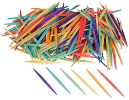 Innspiro Maxi Pack Bâtonnets plats en bois 65mm mix 6 couleurs, 2500 unités