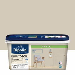 Ripolin Peinture Esprit Déco Multi-supports Beige wes Satin 2,5 L