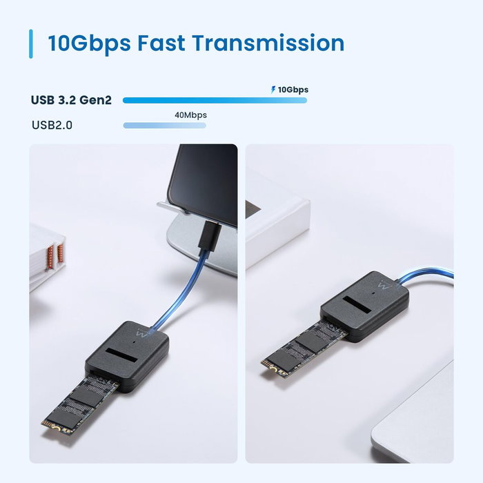 Ewent EW7066 Docking Station SSD M.2 USB-C Noir