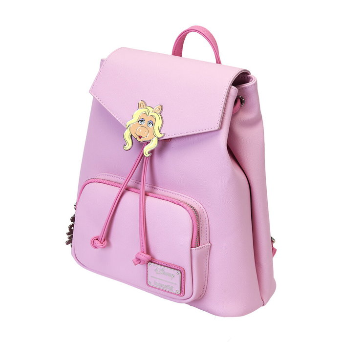 Loungefly Sac à dos Los Teleñecos Miss Piggy Disney Loungefly 28 cm, Saffiano vegan, poches avec fermetures, bandoulière réglable