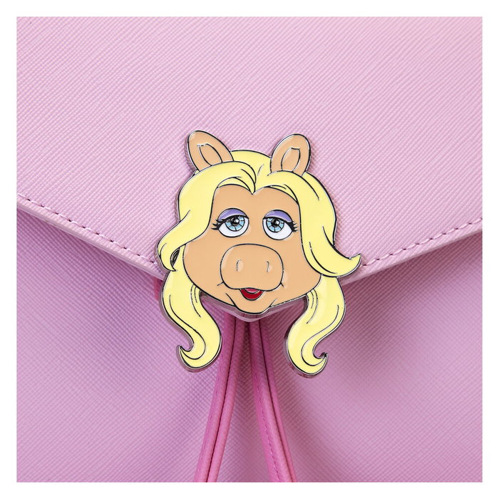 Loungefly Sac à dos Los Teleñecos Miss Piggy Disney Loungefly 28 cm, Saffiano vegan, poches avec fermetures, bandoulière réglable