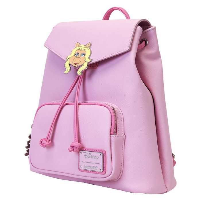 Loungefly Sac à dos Los Teleñecos Miss Piggy Disney Loungefly 28 cm, Saffiano vegan, poches avec fermetures, bandoulière réglable