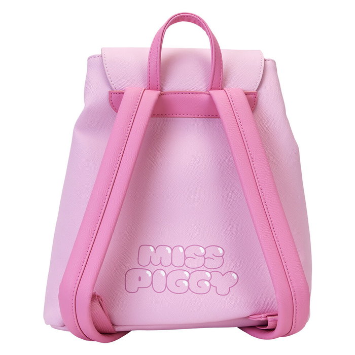 Loungefly Sac à dos Los Teleñecos Miss Piggy Disney Loungefly 28 cm, Saffiano vegan, poches avec fermetures, bandoulière réglable