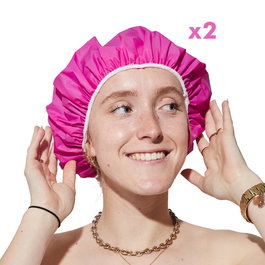 Cosmetic Club Lot de 2 Bonnets de Bain en PVC