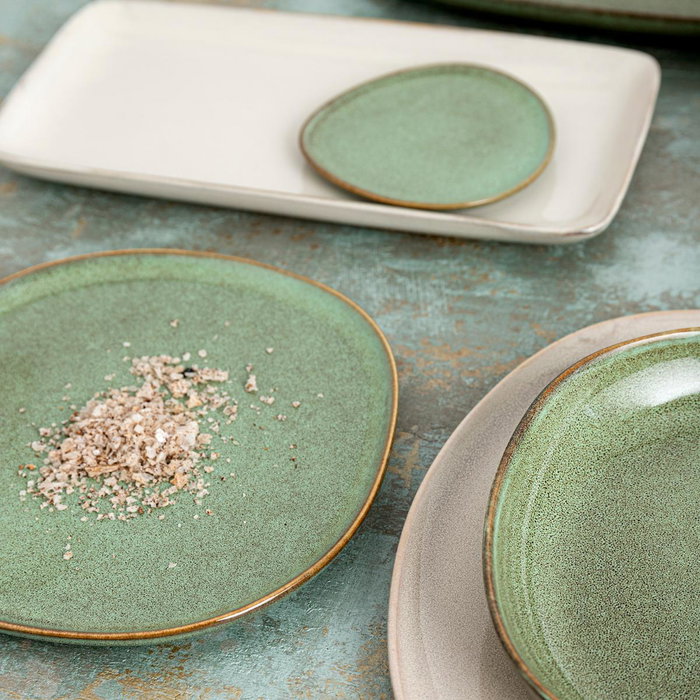 Bidasoa Plato Sopa Cerámica Ikonic 20,5x19,5 cm (24 Unidades) Verde Brillo
