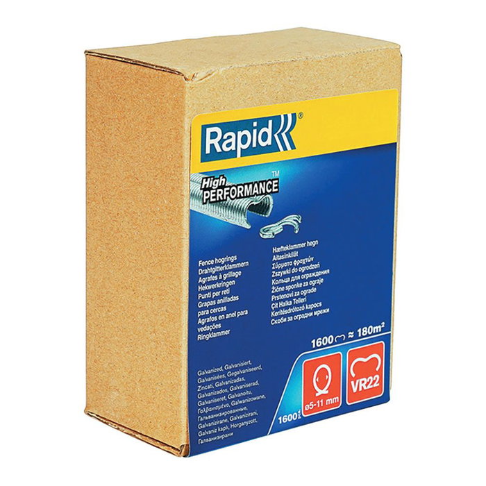 Rapid 1600 agrafes VR22 galvanisées