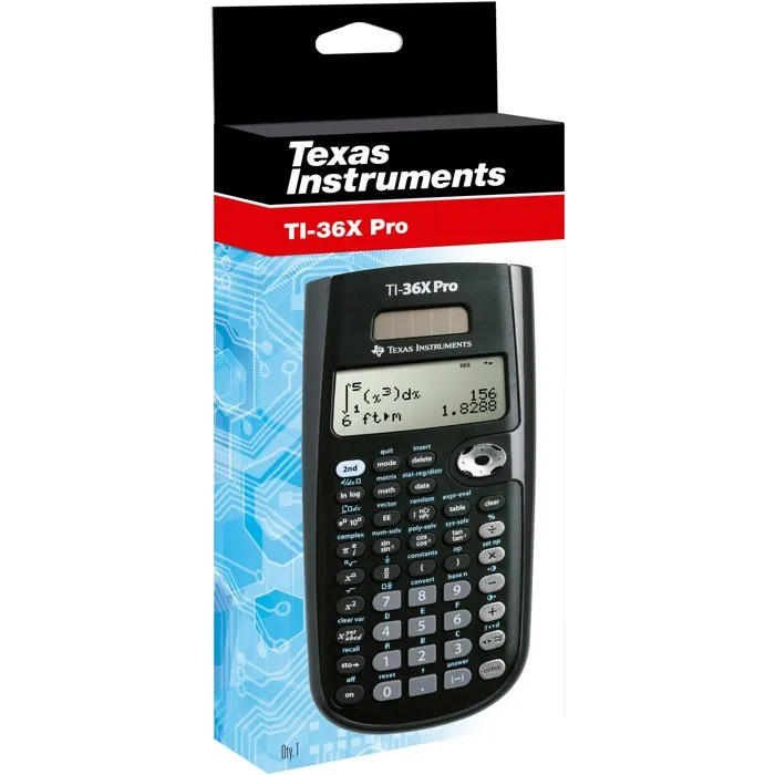 Texas Instruments TI-36X Pro Calculatrice Scientifique Avancée avec Écran MultiView 4 Lignes, Mode MathPrint, Noir