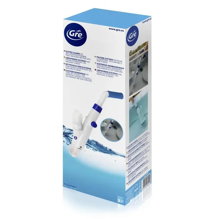 Gre - Nettoyeur Aspirateur électrique à batterie 9.6V pour piscine et spa - Léger, compatible tous types, nettoie fond, parois et angles