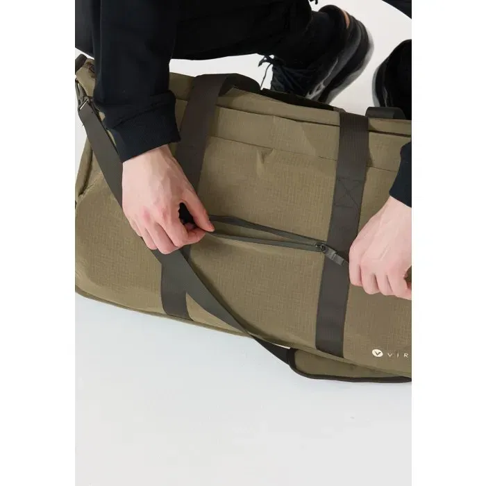 Virtus Sac de Sport Vinston en Tissu Ripstop Polyamide - Poches, Sangle Crossbody - Kaki