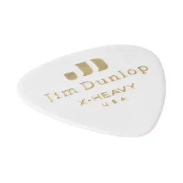 DUNLOP Pack de 12 médiators Genuine Celluloid Blanc - X Heavy