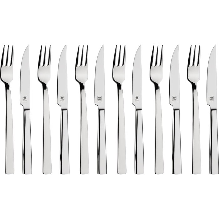 Zwilling Set de couverts pour steak 12 pièces en boîte en bois
