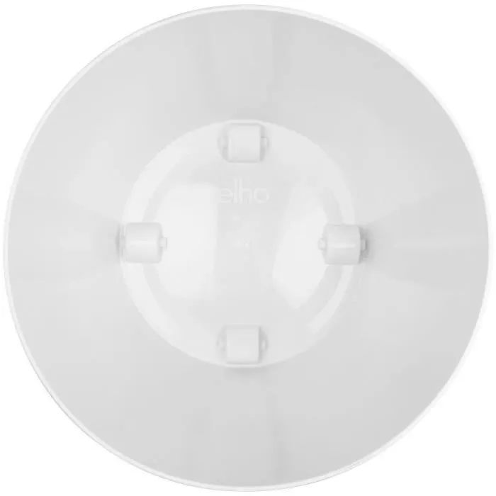 Elho Pot de fleurs Brussels rond sur roulettes - Lot de 2 - Blanc - Ø35 x H33 cm et Ø39 x H36.5 cm - 55 L - Pour plante d'intérieur