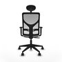 Piqueras y Crespo Chaise de Bureau Motilla Blanche avec Appui-tête et Mécanisme Synchrone