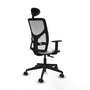 Piqueras y Crespo Chaise de Bureau Motilla Blanche avec Appui-tête et Mécanisme Synchrone