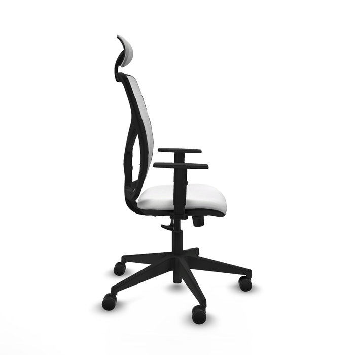 Piqueras y Crespo Chaise de Bureau Motilla Blanche avec Appui-tête et Mécanisme Synchrone Piqueras y Crespo Chaise de Bureau Motilla Blanche avec Appui-tête et Mécanisme Synchrone