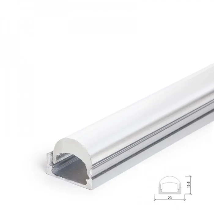 Greenice Profilé Aluminium pour Ruban LED avec Diffuseur Transparent 2m Greenice Profilé Aluminium pour Ruban LED avec Diffuseur Transparent 2m