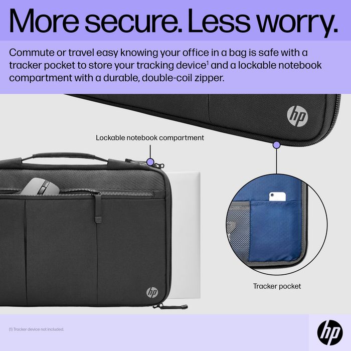 HP Housse pour ordinateur portable 14 pouces Renew Executive - Protection avec rangements, matériau recyclé et résistant à l'eau