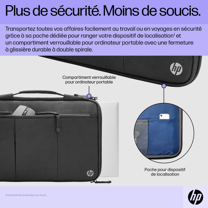 HP Housse pour ordinateur portable 14 pouces Renew Executive - Protection avec rangements, matériau recyclé et résistant à l'eau