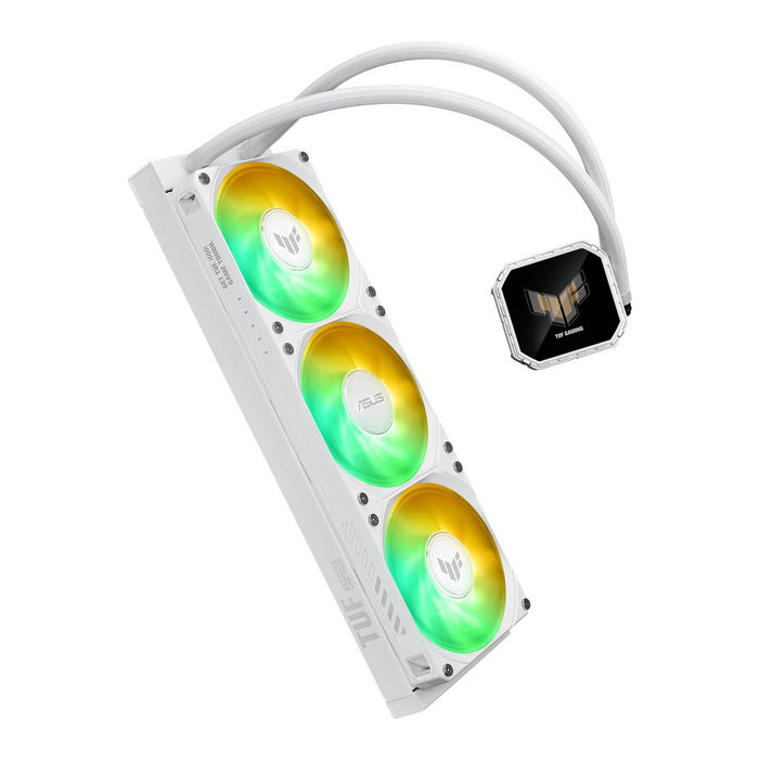 ASUS TUF Gaming LC III 360 ARGB LCD White Edition - Kit de Refroidissement Liquide AIO 360mm, 3 Ventilateurs 120mm, Pompe PWM, Écran LCD 2.8", LGA 1851/1700/1200/AM4/AM5 ASUS TUF Gaming LC III 360 ARGB LCD White Edition - Kit de Refroidissement Liquide AIO 360mm, 3 Ventilateurs 120mm, Pompe PWM, Écran LCD 2.8", LGA 1851/1700/1200/AM4/AM5
