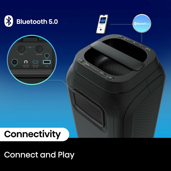 Hisense Party Rocket 160 Enceinte Nomade Bluetooth 160 W Noir