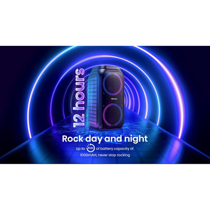 Hisense Party Rocket 160 Enceinte Nomade Bluetooth 160 W Noir
