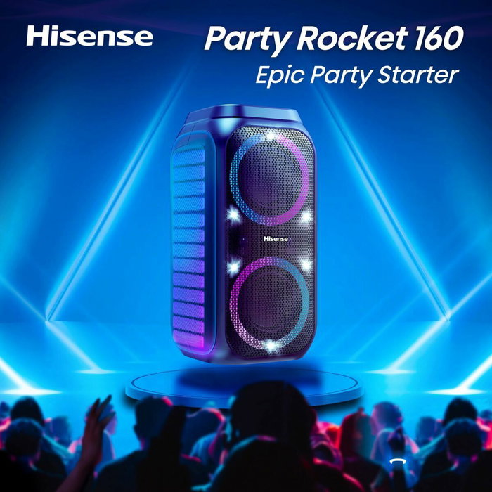 Hisense Party Rocket 160 Enceinte Nomade Bluetooth 160 W Noir