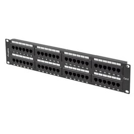 Lanberg Patch Panel 48 Ports Cat.6 RJ-45 2U 19" Noir