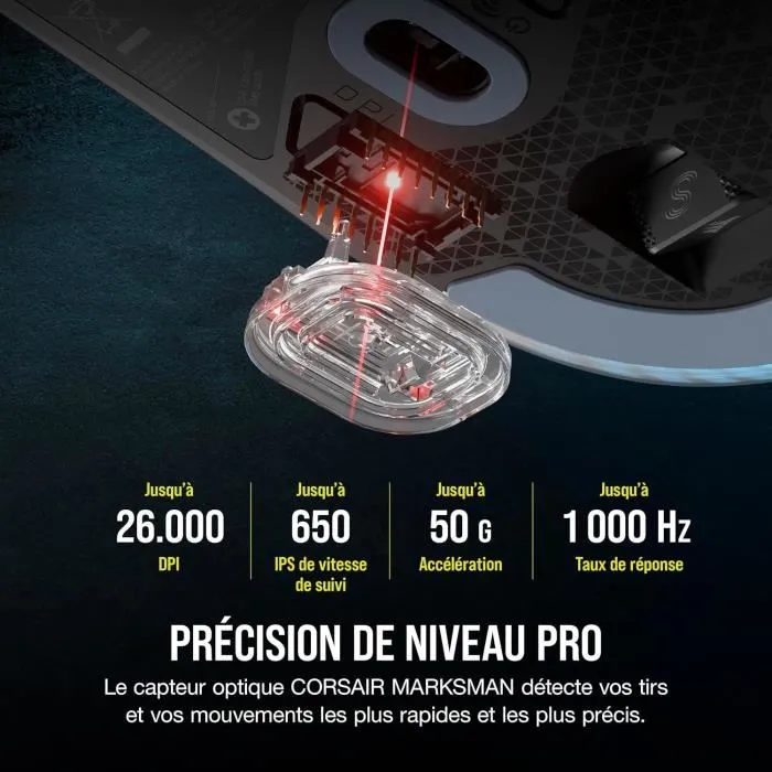 Corsair M75 Wireless Souris Gamer Noire Ambidextre Légère
