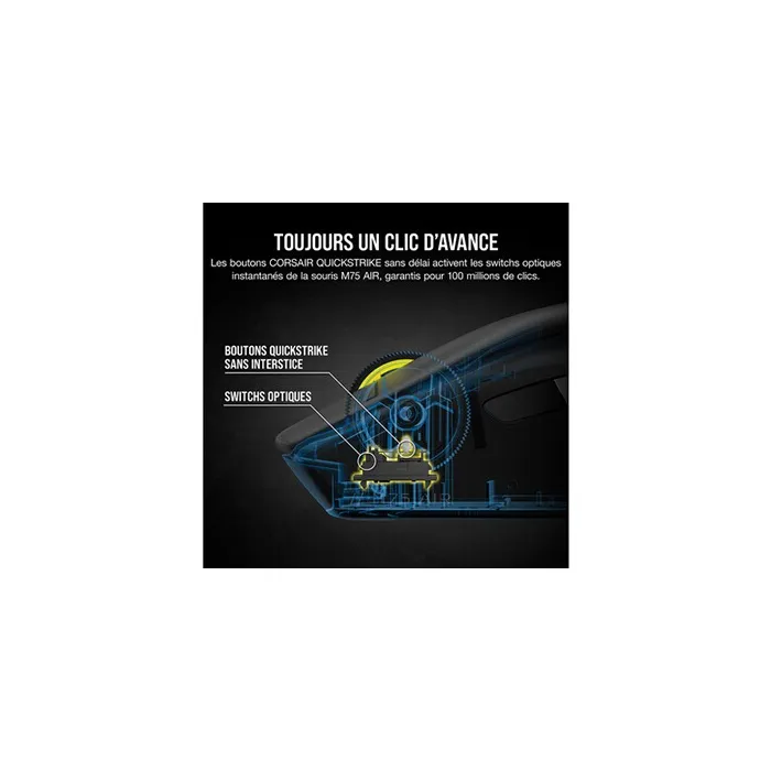 Corsair M75 Wireless Souris Gamer Noire Ambidextre Légère