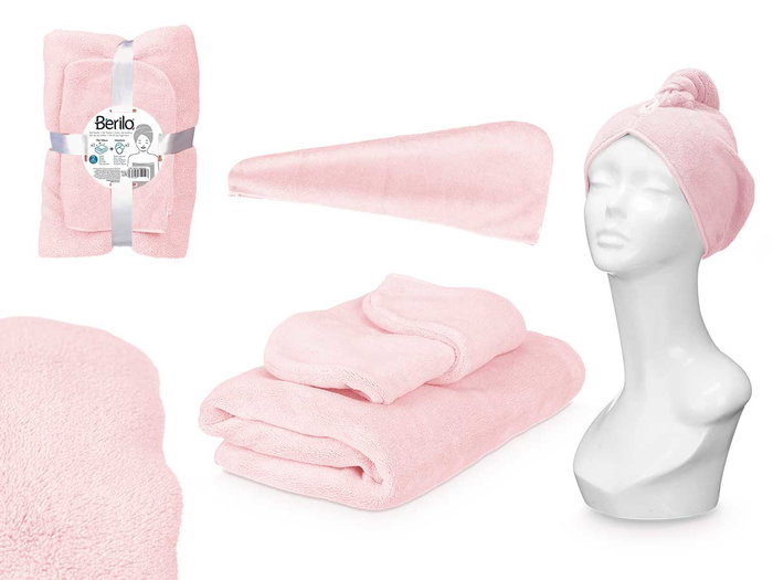 Berilo Set Serviette Capuche Rose 22x11x25 cm (Set de 6) Berilo Set Serviette Capuche Rose 22x11x25 cm (Set de 6)