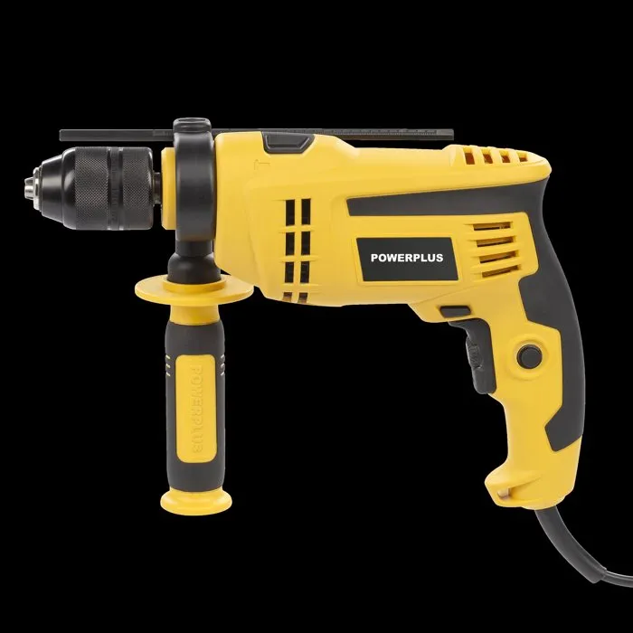 Powerplus Perceuse à percussion 1050 W avec mandrin à serrage rapide, 48 000 coups/min - Perce le bois, l'acier et le béton