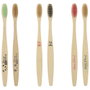 Cosmetic Club Lot de 2 brosses à dents en bambou douces, modèles assortis