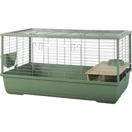 Zolux Cage grillagée pour lapin et rongeur NéoLife - 101.5 x 54 x 51 cm - Vert