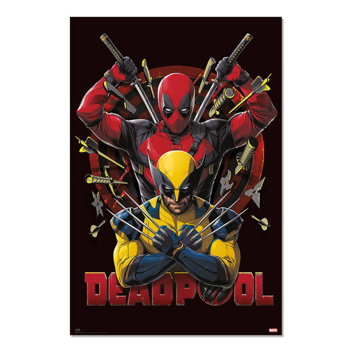 Poster Deadpool & Wolverine Marvel - Format 91,5 x 61 cm - Impression haute qualité sur papier brillant 150 g Poster Deadpool & Wolverine Marvel - Format 91,5 x 61 cm - Impression haute qualité sur papier brillant 150 g
