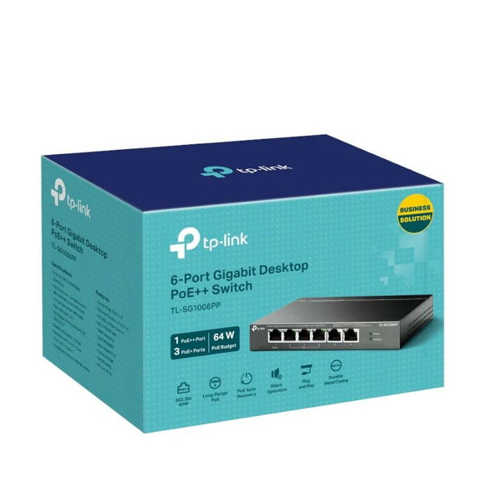 TP-Link TL-SG1006PP Switch Gigabit 6 ports avec 3 ports PoE+ et 1 port PoE++