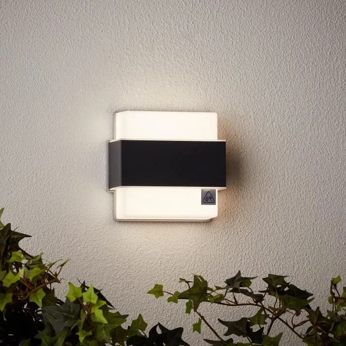 Brilliant Applique Murale Exterieure Archie LED Integree 7W IP44 Anthracite Metal et Plastique Brilliant Applique Murale Exterieure Archie LED Integree 7W IP44 Anthracite Metal et Plastique