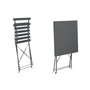 Ensemble Table + 2 Chaises Home ESPRIT Gris 60 x 60 x 71 cm