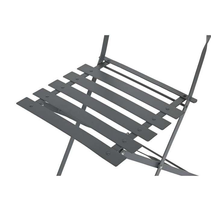 Ensemble Table + 2 Chaises Home ESPRIT Gris 60 x 60 x 71 cm