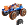 Hot Wheels JFR39 Monster Trucks - Véhicule Tiger Shark Escaladeur à Piles avec Queue Extensible, pour Enfants 5 ans et plus