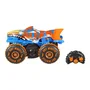 Hot Wheels JFR39 Monster Trucks - Véhicule Tiger Shark Escaladeur à Piles avec Queue Extensible, pour Enfants 5 ans et plus