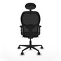 Piqueras y Crespo Chaise de Bureau avec Appui-tête Jorquera 2D036N1 Gris foncé
