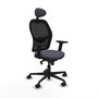 Piqueras y Crespo Chaise de Bureau avec Appui-tête Jorquera 2D036N1 Gris foncé