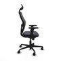 Piqueras y Crespo Chaise de Bureau avec Appui-tête Jorquera 2D036N1 Gris foncé