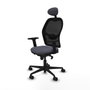Piqueras y Crespo Chaise de Bureau avec Appui-tête Jorquera 2D036N1 Gris foncé