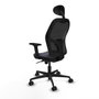 Piqueras y Crespo Chaise de Bureau avec Appui-tête Jorquera 2D036N1 Gris foncé