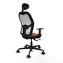 Piqueras y Crespo Chaise de Bureau Jorquera avec Appui-tête Marron et Dossier Blanc