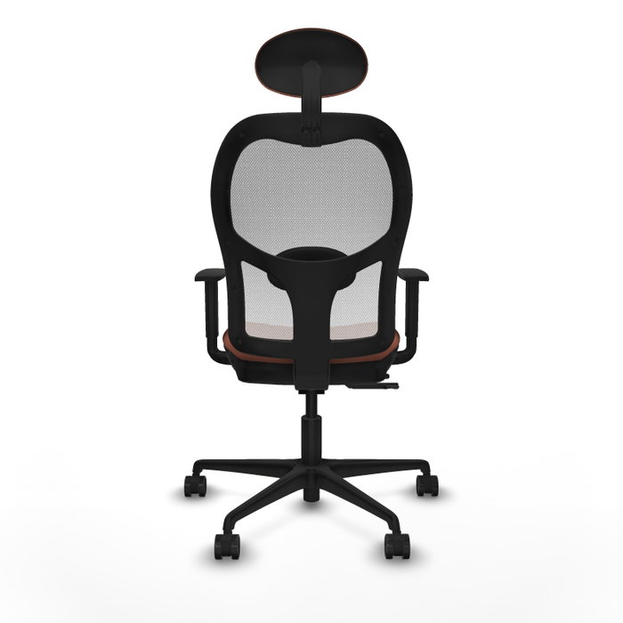 Piqueras y Crespo Chaise de Bureau Jorquera avec Appui-tête Marron et Dossier Blanc Piqueras y Crespo Chaise de Bureau Jorquera avec Appui-tête Marron et Dossier Blanc