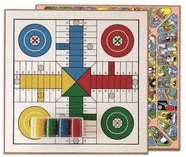Cayro - Tablier de jeu de société en bois (Parchís, Jeu de l'oie) 40x40 cm avec accessoires - Modèles assortis