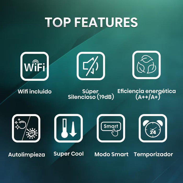 Hisense Aire acondicionado split 1x1 inverter reconditionné avec WiFi, 2924 frig/3268 kcal/h